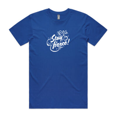 'Stay Fierce' Staple Tee – Bright Royal / White Thumbnail