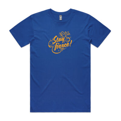 'Stay Fierce' Staple Tee – Bright Royal / Yellow Thumbnail