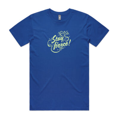 'Stay Fierce' Staple Tee – Bright Royal / Moonbeam Thumbnail