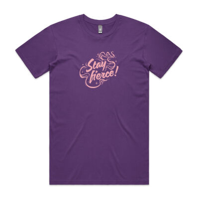 'Stay Fierce' Staple Tee – Purple / Pink Thumbnail