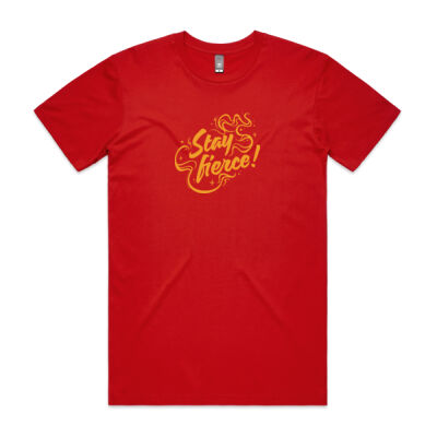 'Stay Fierce' Staple Tee – Red / Yellow Thumbnail