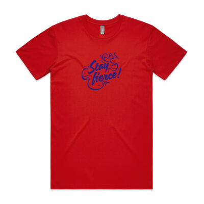 'Stay Fierce' Staple Tee – Red / Navy Thumbnail