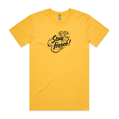 'Stay Fierce' Staple Tee – Yellow / Black Thumbnail