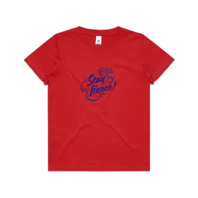 'Stay Fierce' Youth Tee – Red / Navy Thumbnail