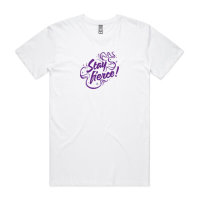 IWDA Staple HIM/THEY Tee – White / Orchid Thumbnail