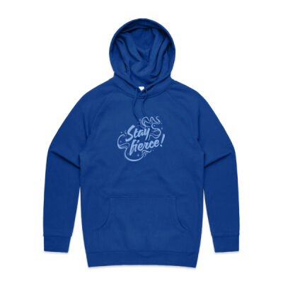 'Stay Fierce' Adult Hoodie – Royal Blue / Baby Blue  Thumbnail