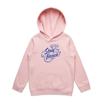 'Stay Fierce' Youth Hoodie – Pink / Blue Thumbnail
